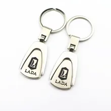 Автомобильный брелок, металлический брелок с логотипом, автомобильные модные аксессуары для Lada Kalina Granta, кольцо на цепочке