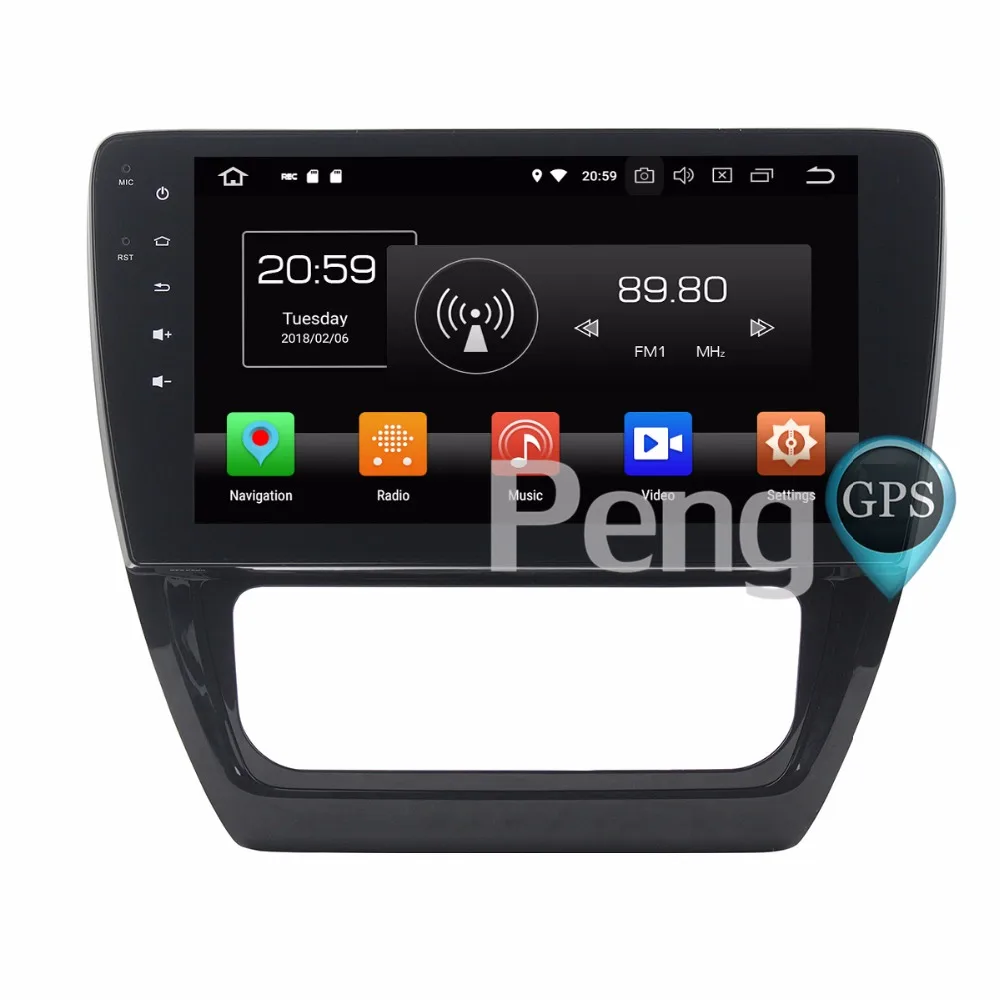 Cheap 4G+32G Octa Core 2 Din Stereo Android 8.0 Car Radio for VW Jetta Sagitar 2015-2017 SAGITAR 2012 -2014 GPS Navigation CD DVD 1