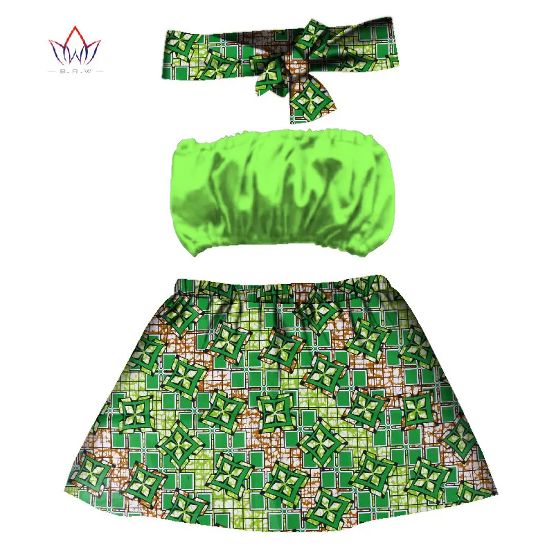 

Cute Baby's Set 2019 New Style Africa Children Clothing Dashiki Top & Skirt African Clothing Sweet Clothing for Girl WYT128