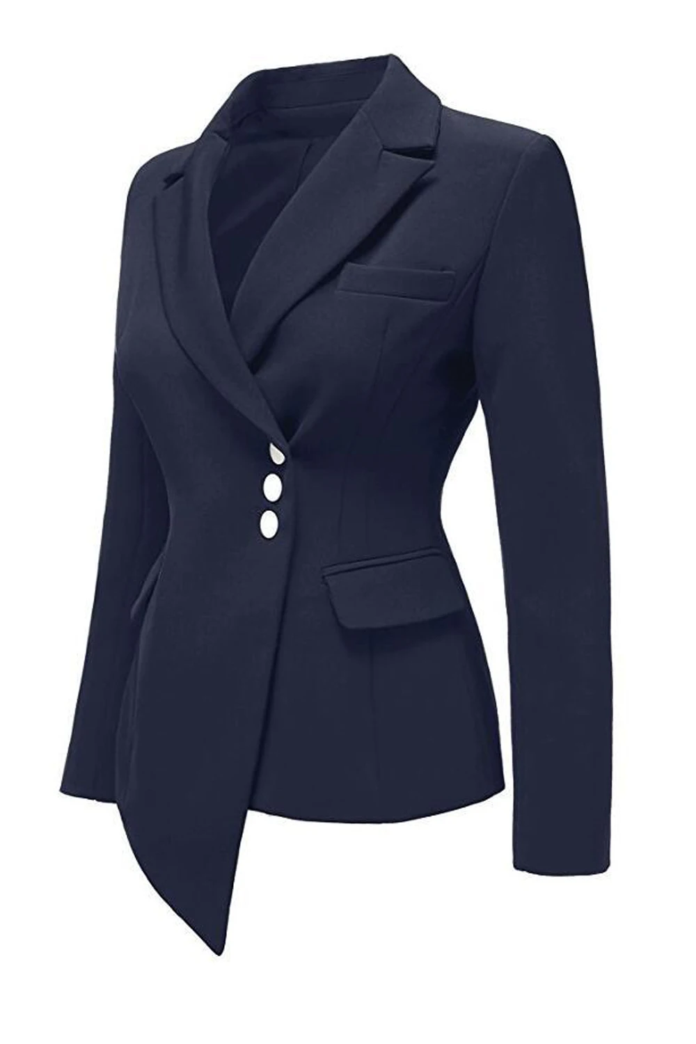 Элегантный Для женщин тонкий пиджак пальто с длинным рукавом Повседневная куртка Пиджаки Женский Бизнес костюм нерегулярные женская