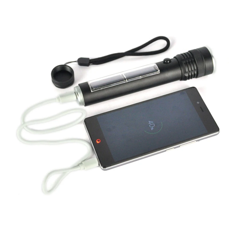 Суперъяркий светодиодный фонарик BORUiT на солнечной батарее фонарь с USB зарядкой и