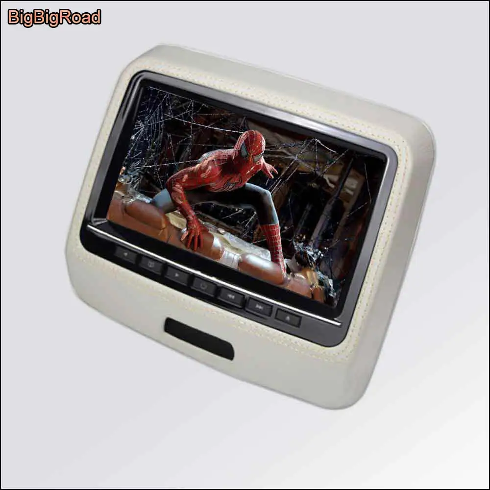 BigBigRoad Автомобильный подголовник монитор цифровой ЖК-экран 2*" dvd-плеер с USB SD IR FM/динамик/игра/HDMI для Nissan Paladin