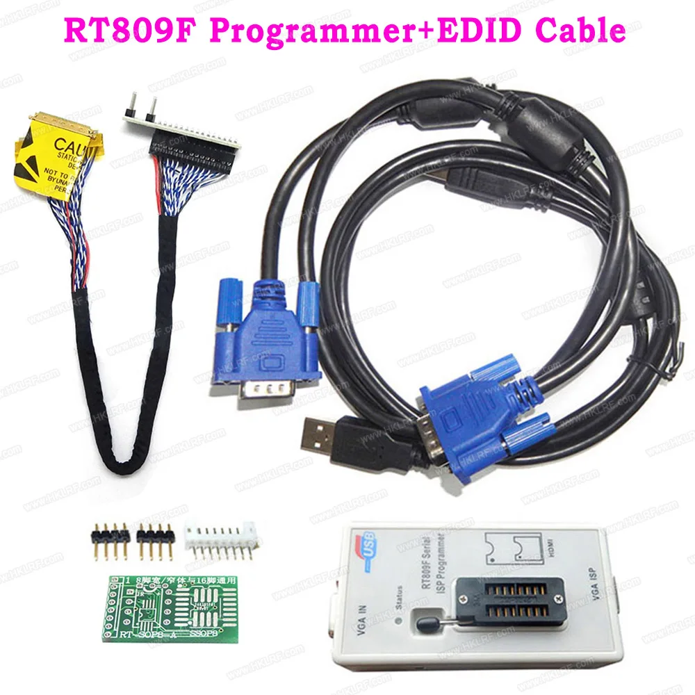 RT809F Универсальный ISP USB программатор+ 9 элементов с 1,8 в/SOP8 разъем адаптера+ кабель EDID