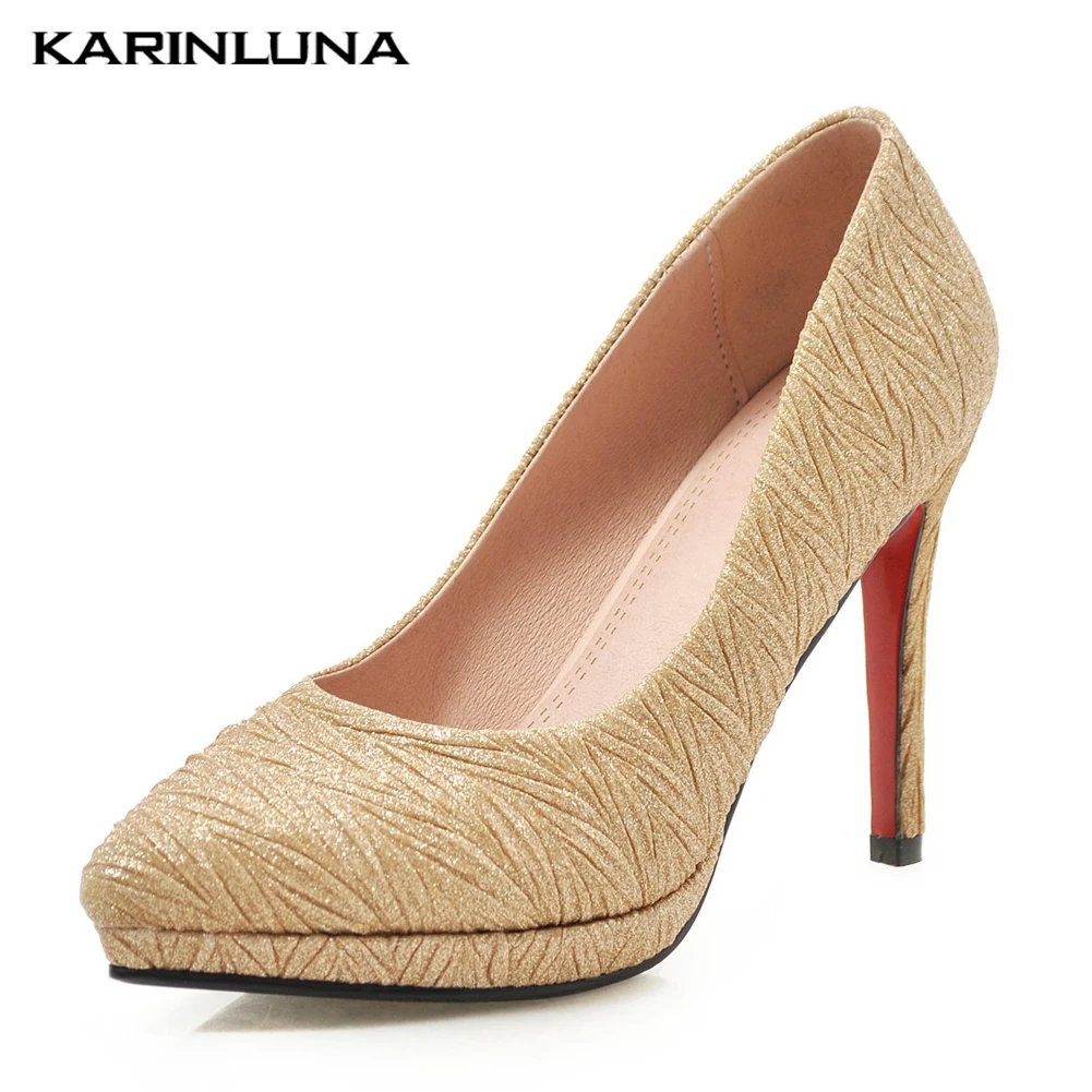 

large Size 43 top quality sexy elegant Prom wedding women's shoes thin-heeled high Heels pointed toe Shoes Woman Party Pumps