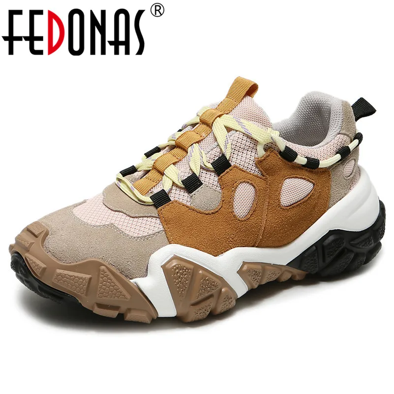 

FEDONAS 2020 New Lovely Women Flats Lace Up Shallow Basic Casual Sports Shoes Woman Brand Patchwork Comfortable Women Sneakers