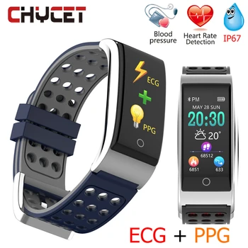 

E08 Smart Fitness Bracelet ECG PPG Blood Pressure Measurement Fitness Tracker Watch Waterproof Heart Rate Monitor Women Men