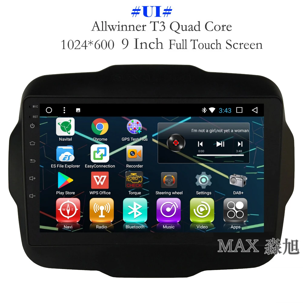 Best MAX Android 8.1.0 Car DVD For Jeep Renegade 2015 2016 2017 Car Radio RDS Bluetooth Call Music 4G WiFi SWC GPS Map 1