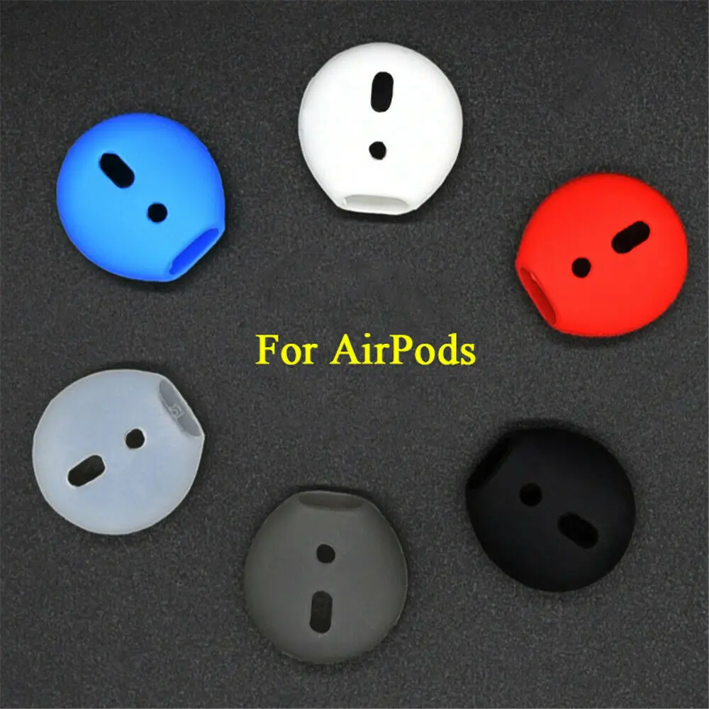 A Pair Shockproof Soft Silicone Earbuds Case For AirPods Earphone Replacement Earplug Protector Ear pads Case For Headset