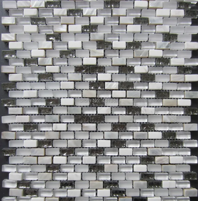 glass mosaic tiles stone mosaic mixed shell mosaic tile on mesh with