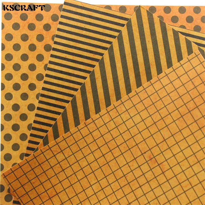 

KSCRAFT 8pcs Retro Background Stickers for Scrapbooking Happy Planner/Card Making/Journaling Project