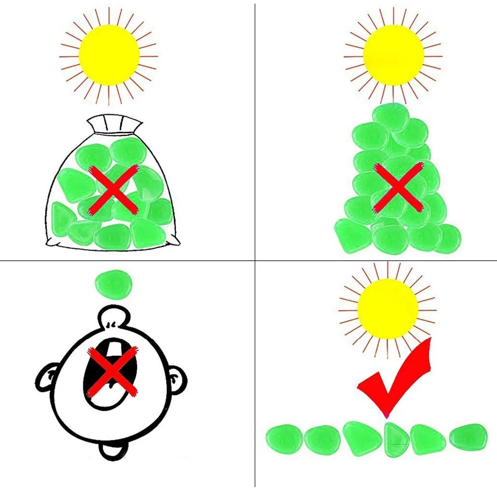 100 шт. Светящиеся в темноте садовые гальки светящиеся камни для дорожек садовая дорожка Патио газон сад двор Декор светящиеся камни