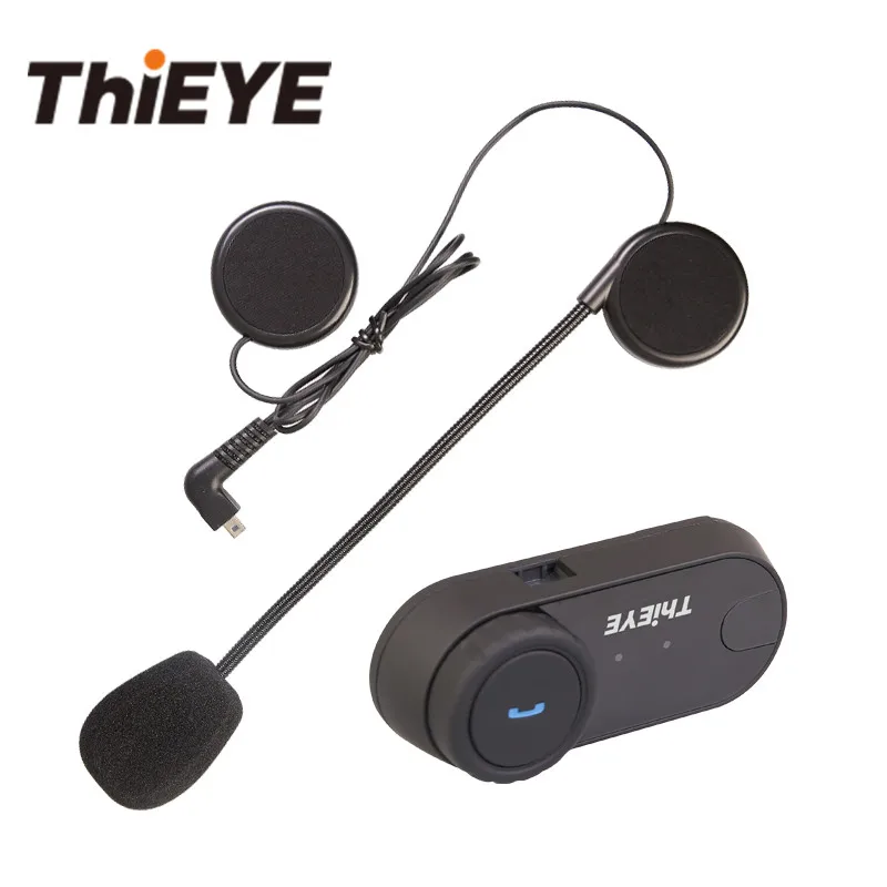 

ThiEYE EarOn 3 Bluetooth Motorcycle Interphone Headset Helmet Intercom with FM Radio Soft Earpiece Snow Boarding Helmet Earphone