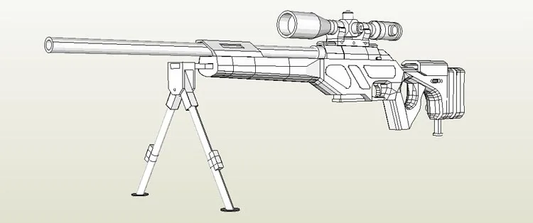 Cs Lr4 High Precision Sniper Gun 3d Paper Model Paper Model 3d Paper Modelsniper Gun Aliexpress