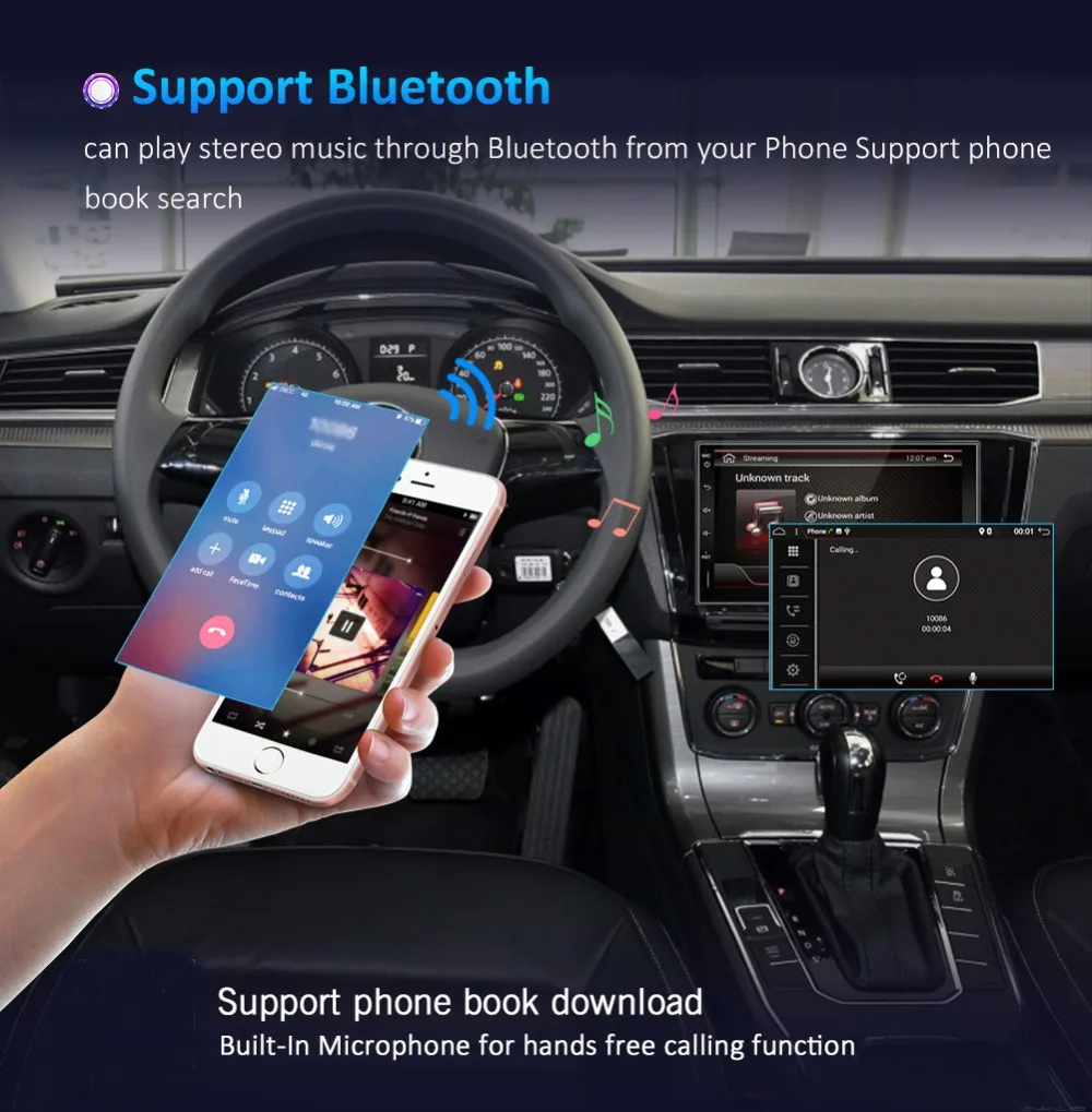 Clearance android 9.0 car radio bluetooth gps navigation for universal 2 din 1024*600 cassette player vehicle with wifi,usb, sd, obd,dab 44