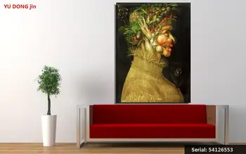 

ArcimboldoGiuseppe Summer allegory Portrait Abstract oil Painting Drawing art Spray Unframed Canvas action gemstone54126553