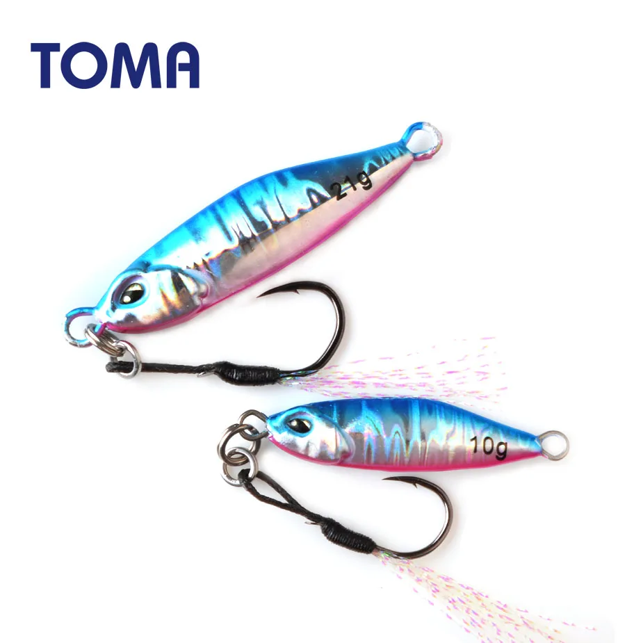 TOMA мини микро свинцовая металлическая Мормышка 5 г 10 г 14 г 21 г Shore Fishing длинная литая светящаяся приманка, ложка, приманка для морской воды