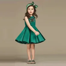 Roimyal/ ; ; Новинка года; сезон весна-лето; платье принцессы без рукавов зеленого цвета с блестками в американском стиле для девочек