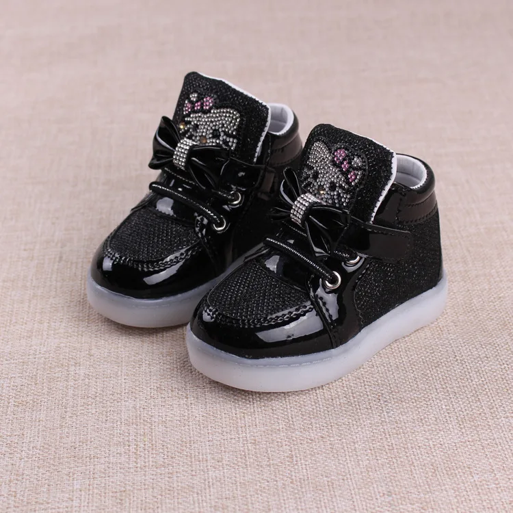 2018 new 1 to 10 years old fashion cartoon shoes baby girls light 4 years old shoes size