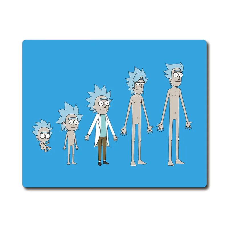 Pickle rick little rick transfer process CG of crazy rick and marty, Тканевый Резиновый коврик для мыши, вечерние подарки