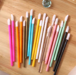 

by dhl or ems 500sets 50pcs/set Professional Lip Brushes Colored Disposable Make Up Brush Cosmetic Tools Portable 2018