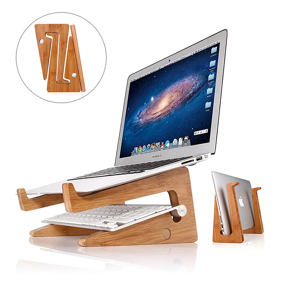 double layer bamboo foldable laptop stand wooden cooling pad laptop desk for 11 15 inch - Ergonomic Desk Design double layer bamboo foldable laptop stand wooden cooling pad laptop desk for 11 15 inch - Ergonomic Desk Design