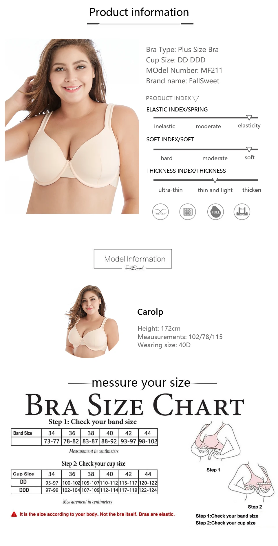 Dd Breast Size Chart