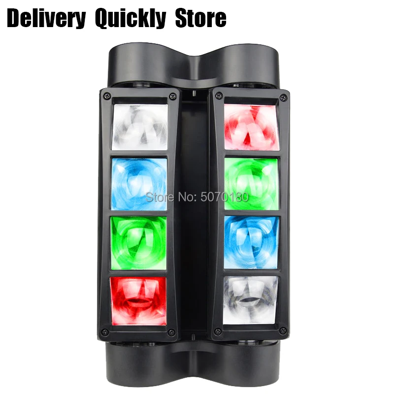 

Promote sale Mini LED Beam Spider 8x10W RGBW Moving Head Lighting LED Stage Light Good For Parties DJ Disco Wedding Decoration