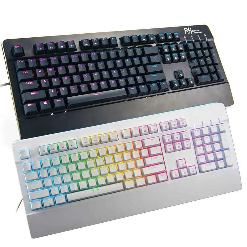 100% Оригинальные RK pro104 Механическая игровая клавиатура с RGB Подсветка Стандартный