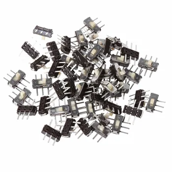 

50Pcs Slide Switch 6 Pin Mini Toggle Switch SMD PCB 2 Position DPDT SMT Vertical Hot-TwTh