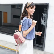 NOENNAME_NULL Women Girl Mini Faux Leather Backpack Rucksack Schoolbag Travel Bag New