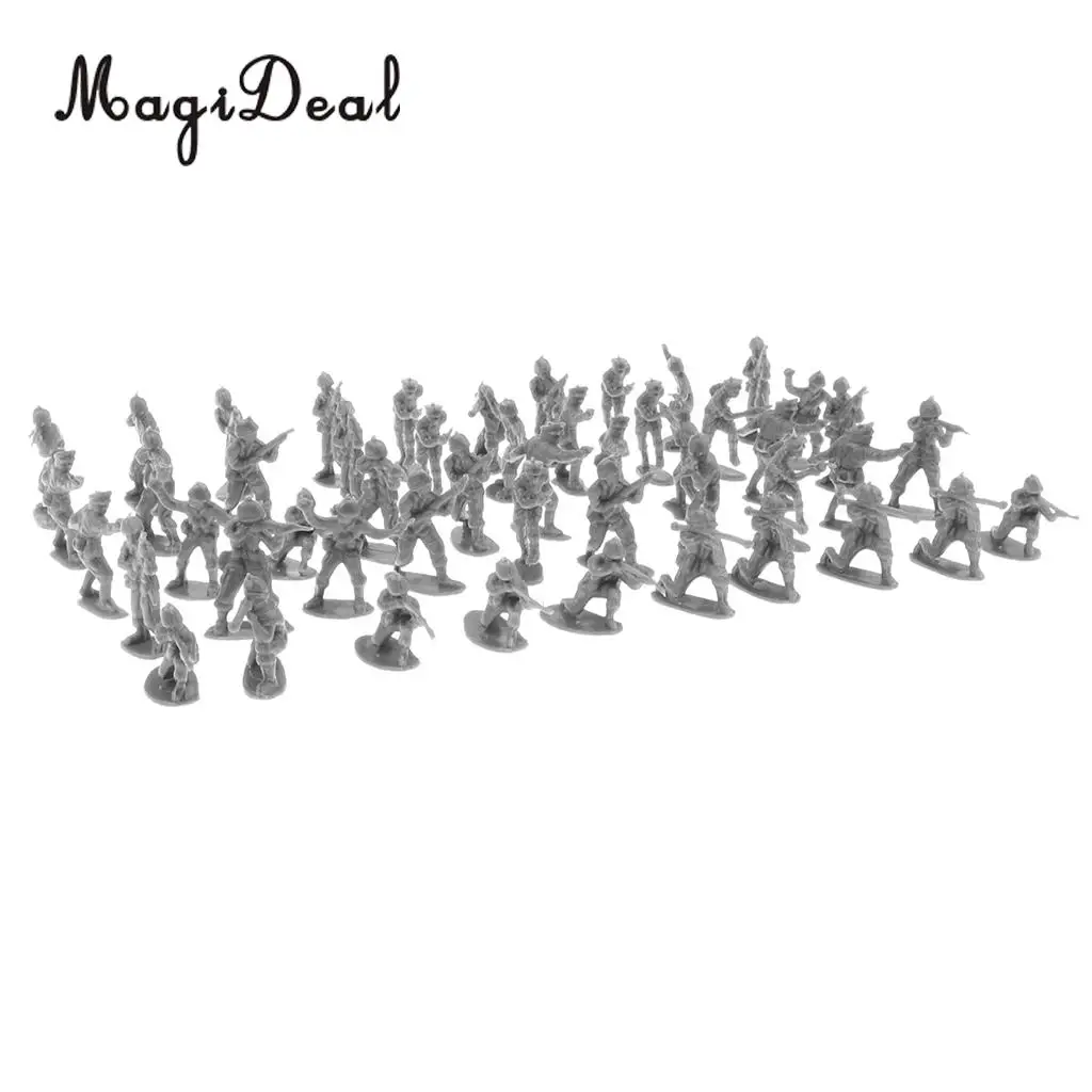  Pack of 400pcs Mini Army Base Set Accessory - 2cm Toy Soldiers Figurine Model Kids Collection -Black
