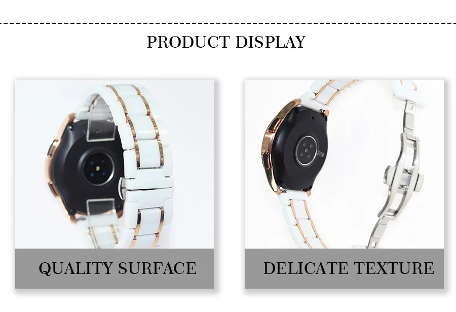 20 мм керамический унисекс ремешок для часов для Galaxy серии часов аксессуары покрытая вакуумная Кофеварка ремешок для часов Гладкий Ремешок