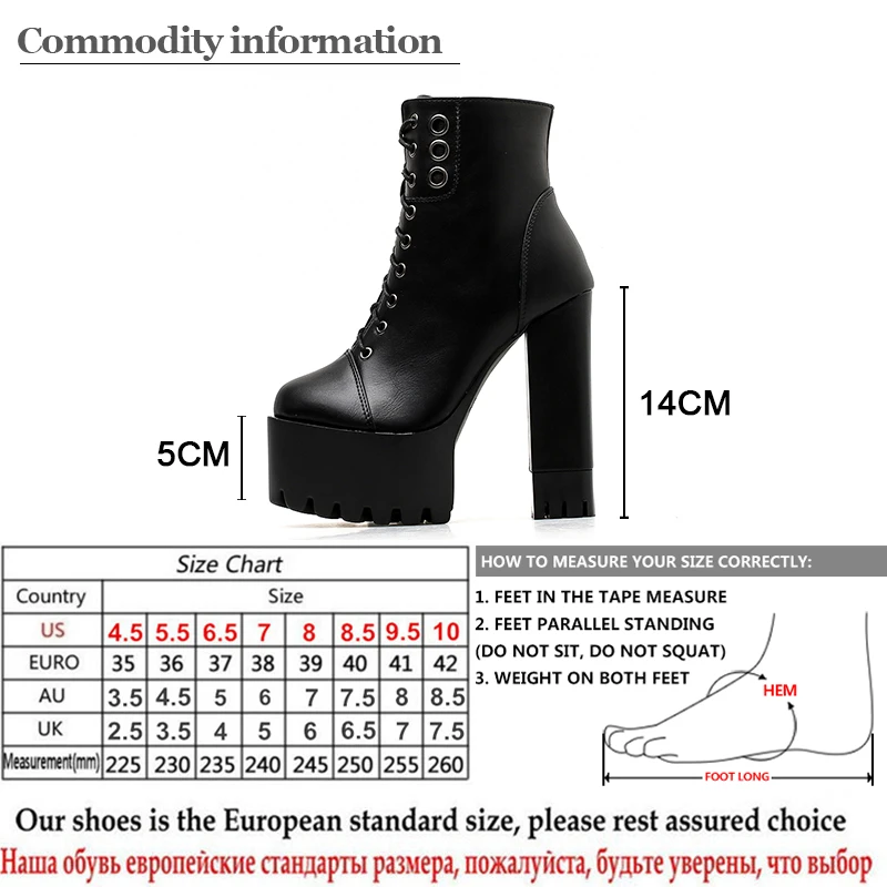 Gdgydh/; Модные женские ботинки на платформе; Женские ботинки в байкерском стиле на высоком каблуке; женские вечерние ботинки на молнии с круглым носком на резиновой подошве