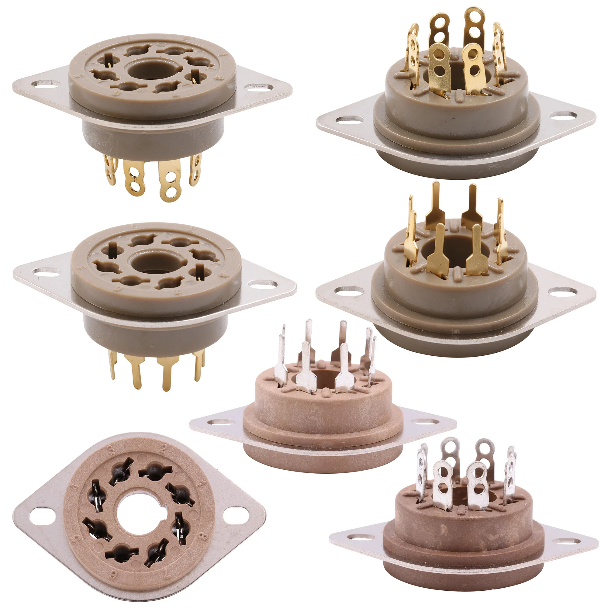 GD PARTS шасси крепление Пластик 8pin Восьмеричное ламповая панель базы для EL34 EL37 GZ32 GZ34 KT66 KT88 5U4G 5881A 6B4G Белтон