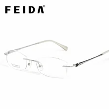 FEIDA оправы титановые оправы для очков женские гибкие оптические оправы рецепт; очки бескаркасные очки