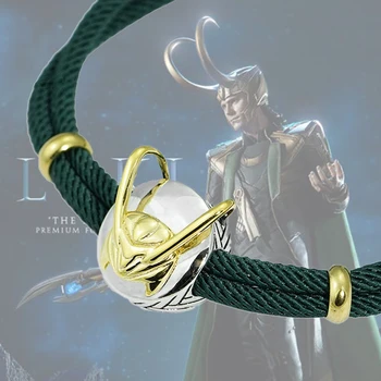 

Avenger Loki Bracelet S925 Sliver Bangle God of Mischief Bracelet Cos Accessories Fashion Captain Superhero Jewelry Gift Men