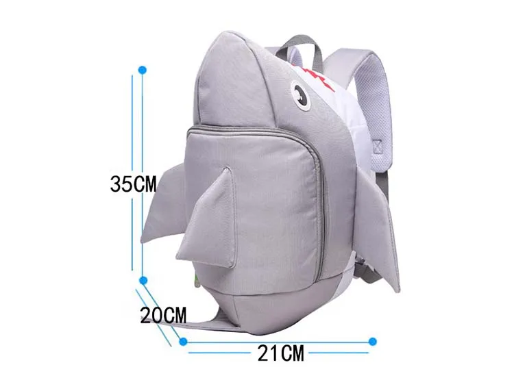 BAIJIAWEI анти-потерянный Детский рюкзак 3D Акула формы школьные сумки для девочек мальчиков милый мультфильм животных дизайн сумки