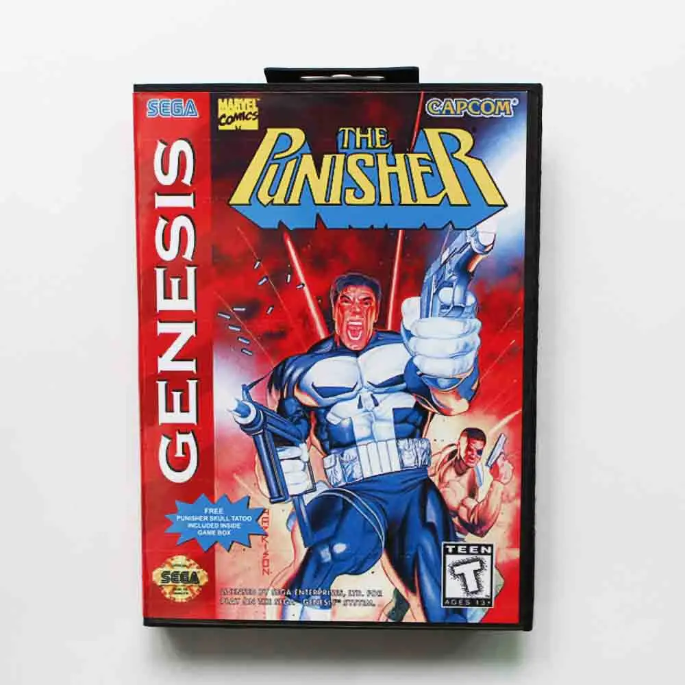 

The Punisher Game Cartridge 16 bit MD Game Card With Retail Box For Sega Mega Drive For Genesis