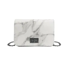 Женская сумка на плечо с мраморным узором, маленькая квадратная сумка-мессенджер с застежкой, Мраморная белая сумка, дизайнерские сумки Bolsa# YY