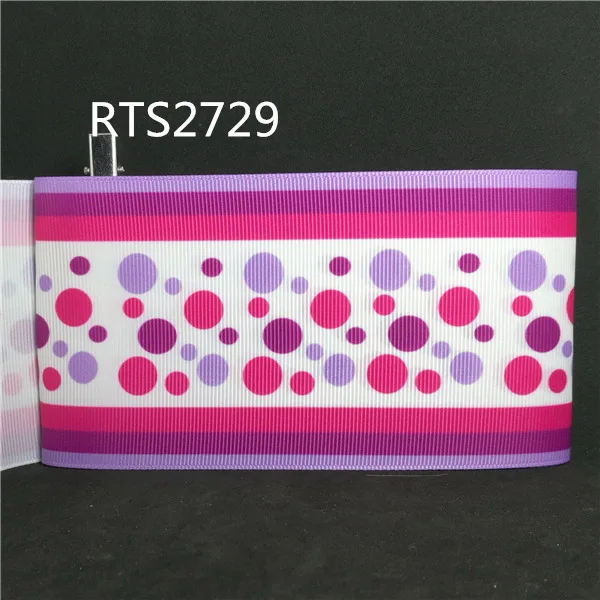 50 ярдов/рулон 3 дюймов 75 мм модный напечатанный grosgrain лента RTS2728