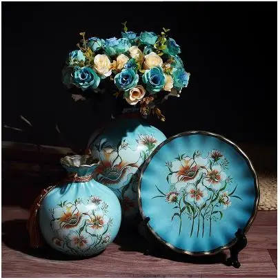 Декоративная керамика тарелки и вазы, настольные украшения для дома, керамические поделки