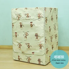 Толстый водонепроницаемый солнцезащитный чехол для стиральной машины с рисунком обезьяны, пылезащитный чехол для домашнего барабана стиральной машины