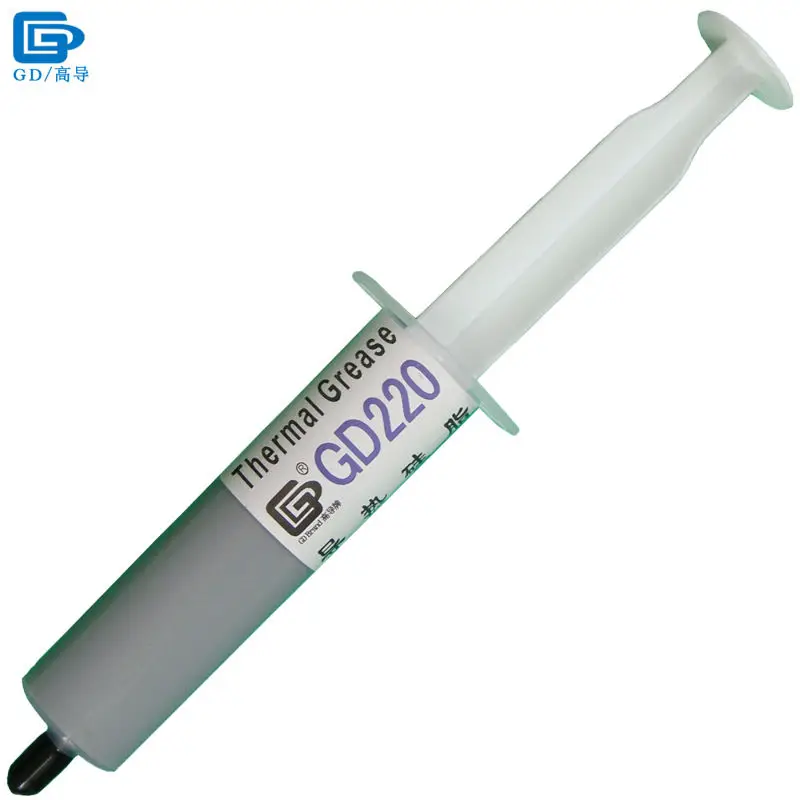 

GD Brand Thermal Conductive Paste Grease Compound Silicone GD220 Heat Sink Plaster Net Weight 30 Grams Gray For CPU Cooler SY30