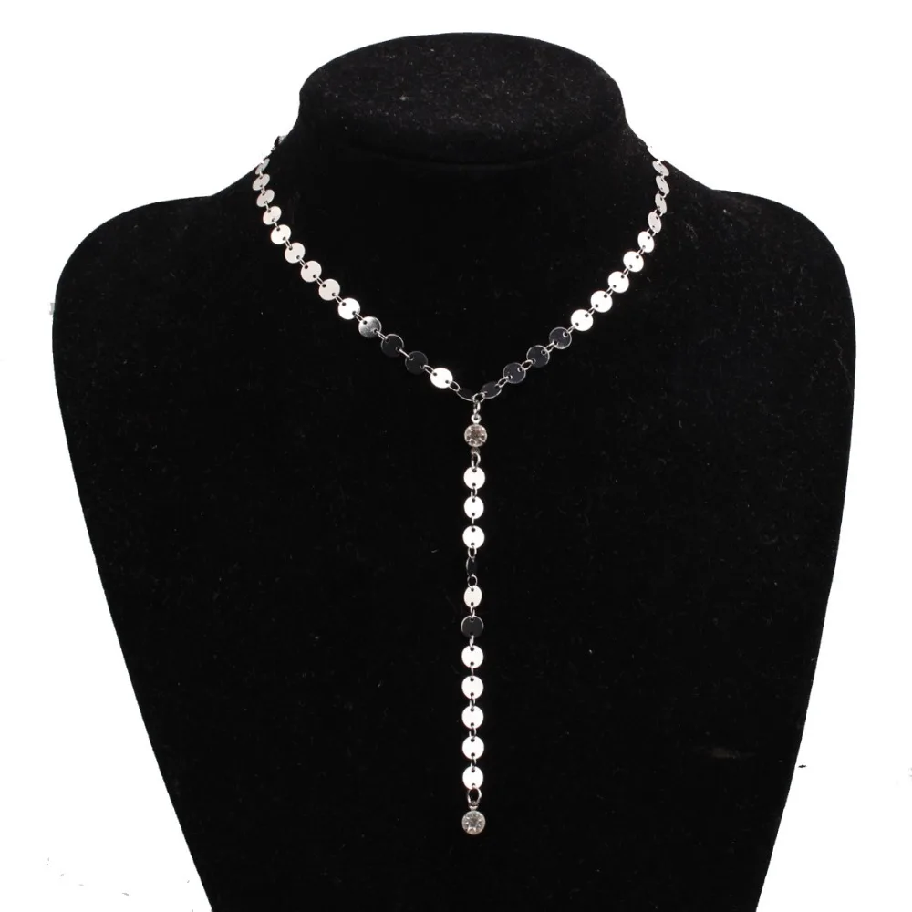 ZRHUA модная женская цепочка с кулоном, ожерелье золотого/серебряного цвета, Женская цепочка, ожерелье с шеей, ювелирное изделие, колье для женщин, многослойное