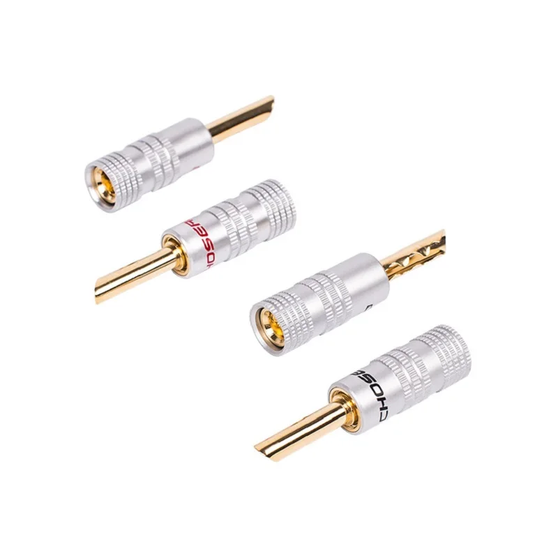 

Gold plated Pure copper serrated banana plug No welding Banana plug terminal Power amplifier audio plug Horn wire terminal