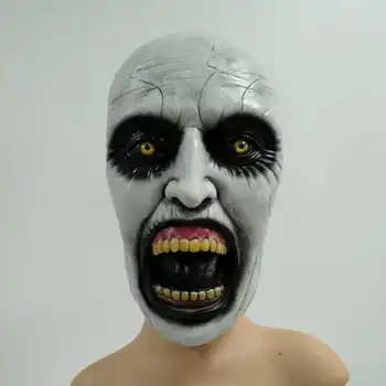 

The Horror Mask The Demon Mask Cosplay Valak Latex Mask Scary Half Face Horror Costume Halloween Props Party Accessory