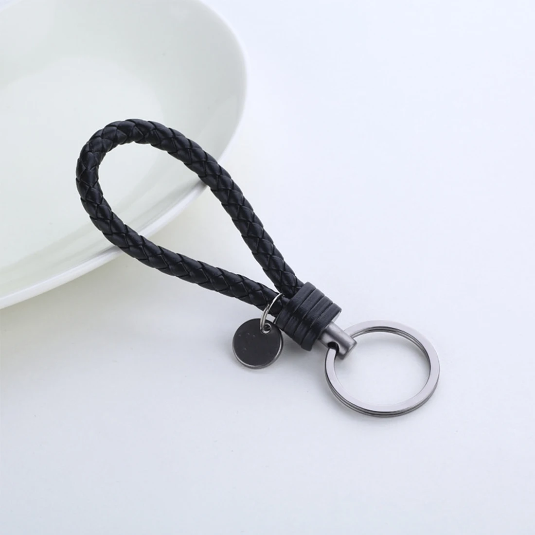 19 Colors Unisex Braided Leather Rope Handmade Keychain
