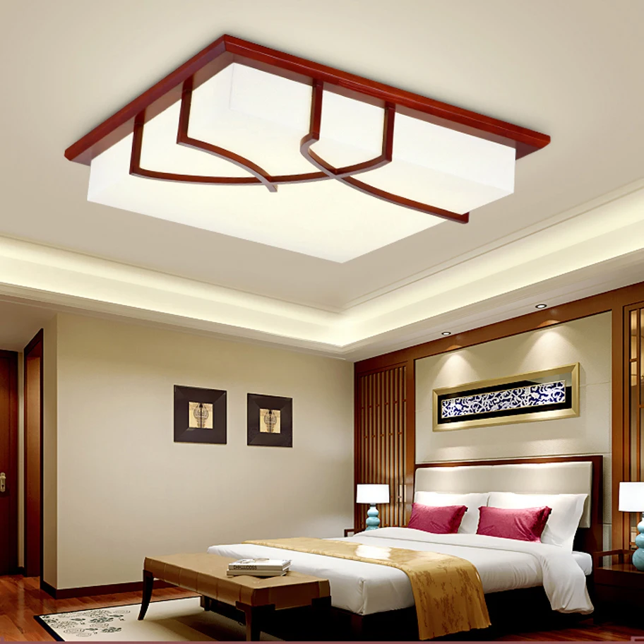 

LED Chinese Wooden Sheepskin LED Lamp.LED Light.Ceiling Lights.LED Ceiling Light.Ceiling Lamp For Foyer Bedroom Dinning Room