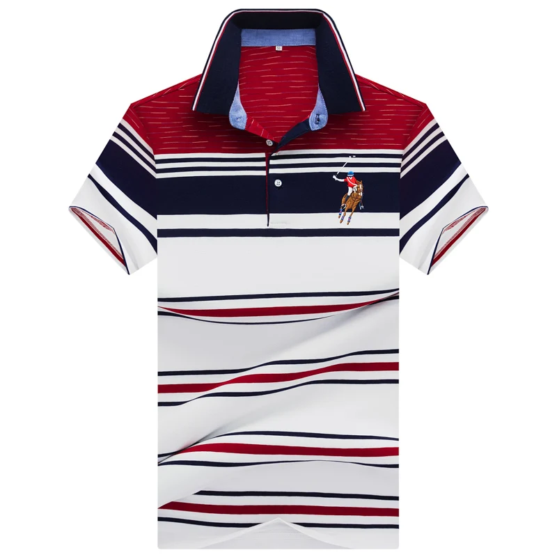 

High Quality Tops&Tees Men's Polo shirts Business men brands Polo Shirts 3D embroidery Turn-down collar mens polo shirt 9902