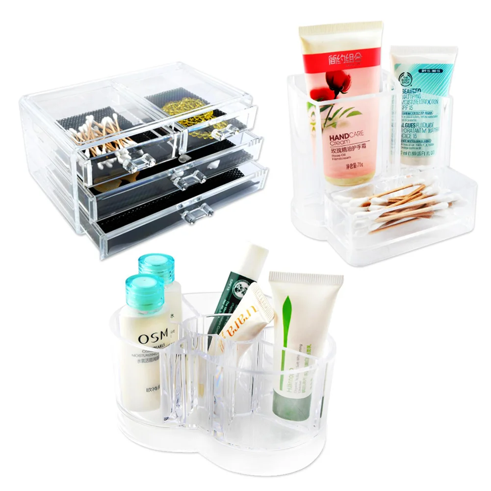 

2019 cc bag Acrylic Makeup Cosmetic Organizer Drawer Holder Clear Display Storage Jewelry Box eiffel tower stylenanda EQC347